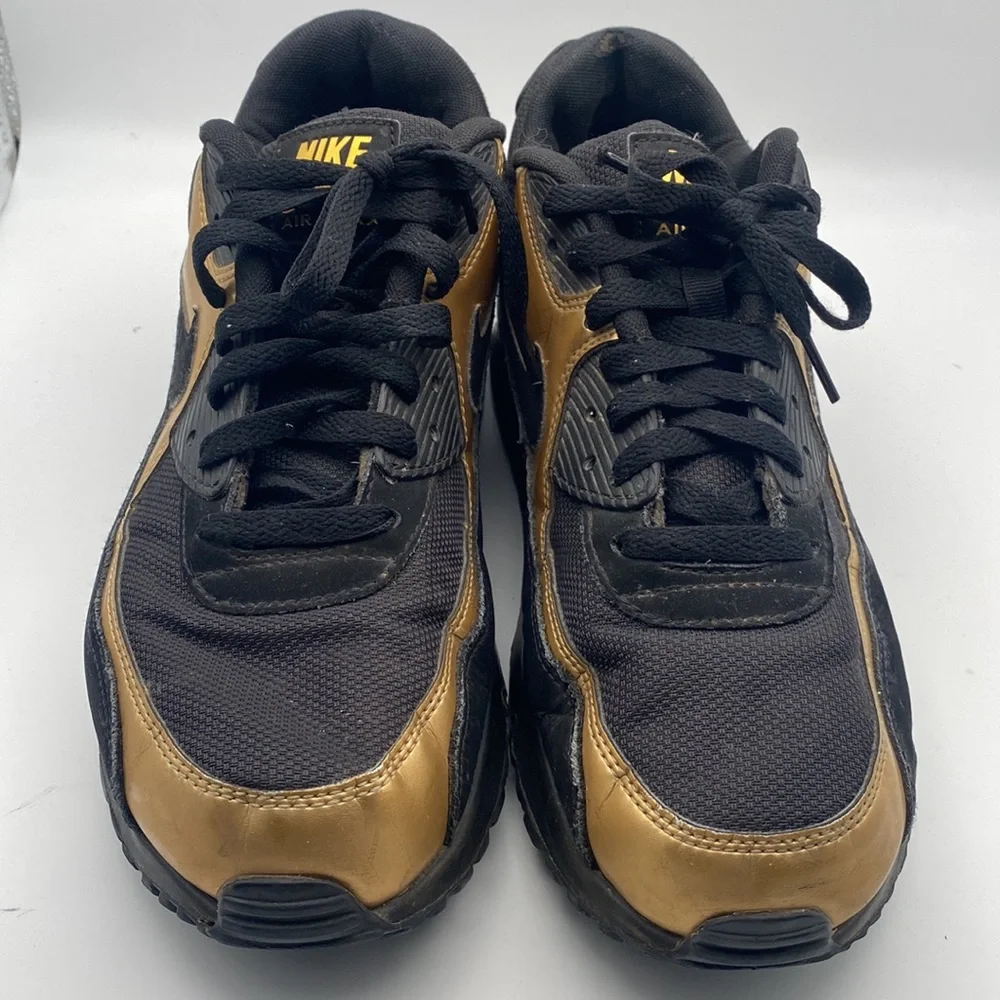 Nike Air Max 90 Essential 'Black Gold’ Men’s Sneakers Size 10 - Picture 4 of 7